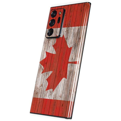 Canadian Flag Dark Wood Galaxy Note20 Ultra 5G Skin