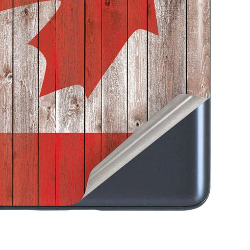 Canadian Flag Dark Wood Galaxy S20 Fan Edition Skin