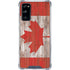 Canadian Flag Dark Wood Galaxy S20 FE Clear Case