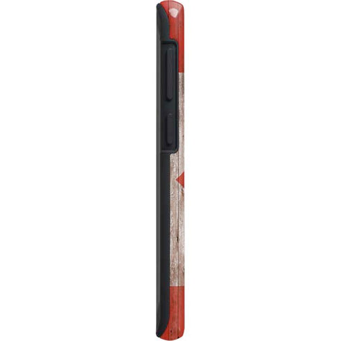 Canadian Flag Dark Wood Galaxy S20 Plus Pro Case