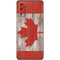 Canadian Flag Dark Wood Galaxy S20 Skin