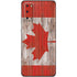 Canadian Flag Dark Wood Galaxy S20 Skin