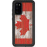 Canadian Flag Dark Wood Galaxy S20 Waterproof Case