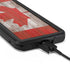 Canadian Flag Dark Wood Galaxy S20 Waterproof Case