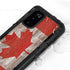 Canadian Flag Dark Wood Galaxy S20 Waterproof Case