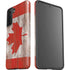 Canadian Flag Dark Wood Galaxy S21 FE Pro Case