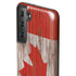 Canadian Flag Dark Wood Galaxy S21 Plus 5G Pro Case