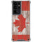 Canadian Flag Dark Wood Galaxy S21 Ultra 5G Clear Case