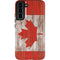 Canadian Flag Dark Wood Galaxy S22 Plus Pro Case