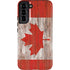 Canadian Flag Dark Wood Galaxy S22 Plus Pro Case