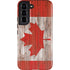 Canadian Flag Dark Wood Galaxy S22 Pro Case