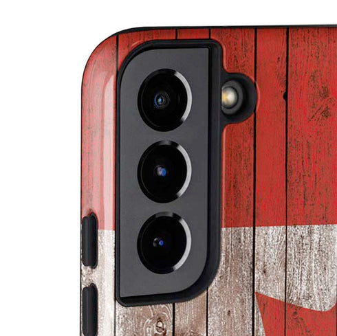Canadian Flag Dark Wood Galaxy S22 Pro Case