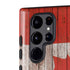 Canadian Flag Dark Wood Galaxy S22 Ultra Pro Case