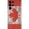 Canadian Flag Dark Wood Galaxy S22 Ultra Skin