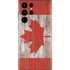 Canadian Flag Dark Wood Galaxy S22 Ultra Skin