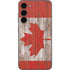 Canadian Flag Dark Wood Galaxy S23 Plus Skin