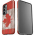 Canadian Flag Dark Wood Galaxy S23 Pro Case