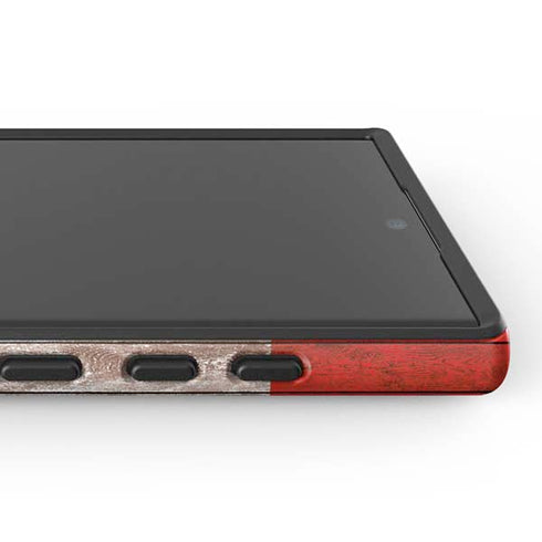 Canadian Flag Dark Wood Galaxy S24 Ultra Impact Case