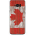 Canadian Flag Dark Wood Galaxy S8 Skin