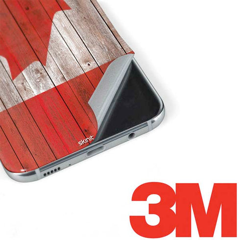 Canadian Flag Dark Wood Galaxy S8 Skin