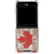 Canadian Flag Dark Wood Galaxy Z Flip5 5G Clear Case