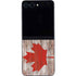 Canadian Flag Dark Wood Galaxy Z Flip5 5G Skin