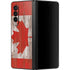 Canadian Flag Dark Wood Galaxy Z Fold3 5G Skin