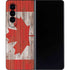 Canadian Flag Dark Wood Galaxy Z Fold4 5G Skin