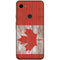 Canadian Flag Dark Wood Google Pixel 3a Skin