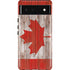 Canadian Flag Dark Wood Google Pixel 6 Case