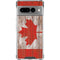 Canadian Flag Dark Wood Google Pixel 7 Pro Clear Case