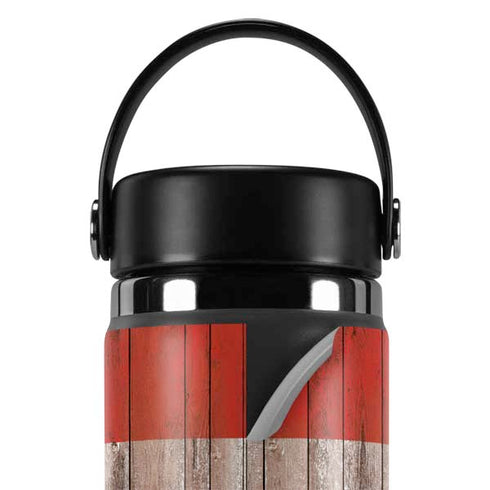 Canadian Flag Dark Wood Hydro Flask 20oz Wide Mouth Skin
