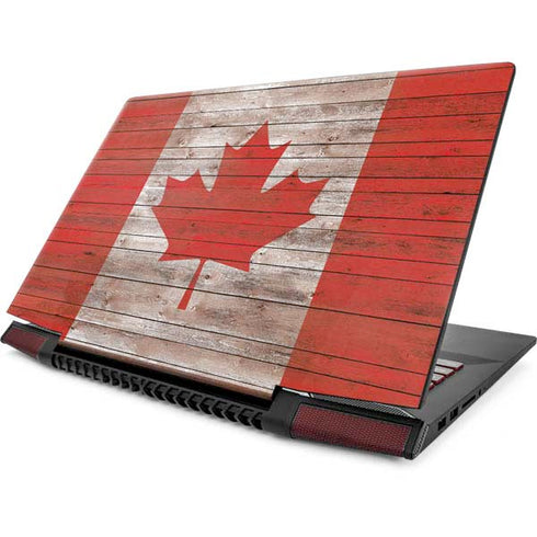 Canadian Flag Dark Wood Lenovo IdeaPad Skin