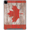 Canadian Flag Dark Wood iPad Pro 12.9in (2020) Clear Case