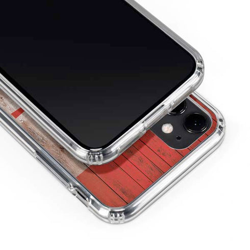 Canadian Flag Dark Wood iPhone 11 Clear Case
