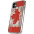 Canadian Flag Dark Wood iPhone 11 Clear Case