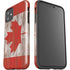 Canadian Flag Dark Wood iPhone 11 Impact Case