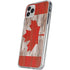 Canadian Flag Dark Wood iPhone 11 Pro Clear Case