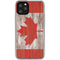 Canadian Flag Dark Wood iPhone 11 Pro Clear Case
