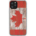 Canadian Flag Dark Wood iPhone 11 Pro Clear Case