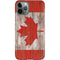 Canadian Flag Dark Wood iPhone 11 Pro Lite Case