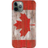 Canadian Flag Dark Wood iPhone 11 Pro Lite Case