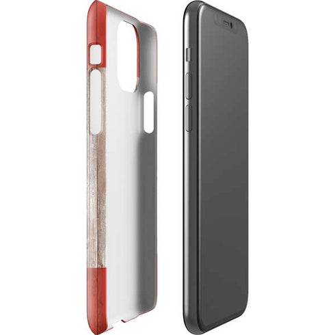 Canadian Flag Dark Wood iPhone 11 Pro Lite Case