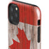 Canadian Flag Dark Wood iPhone 11 Pro Max Impact Case