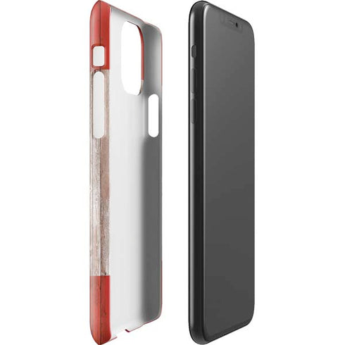 Canadian Flag Dark Wood iPhone 11 Pro Max Lite Case