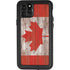 Canadian Flag Dark Wood iPhone 11 Pro Max Waterproof Case