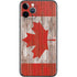 Canadian Flag Dark Wood iPhone 11 Pro Skin