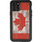 Canadian Flag Dark Wood iPhone 11 Pro Waterproof Case