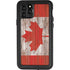 Canadian Flag Dark Wood iPhone 11 Pro Waterproof Case