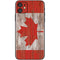 Canadian Flag Dark Wood iPhone 11 Skin